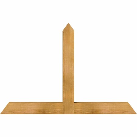 Ekena Millwork Portland Rough Sawn Timber Gable Bracket, Western Red Cedar, 48"W x 32"H x 4"D x 4"F, 16/12 Pitch GBW048X32X0404POR00RWR
